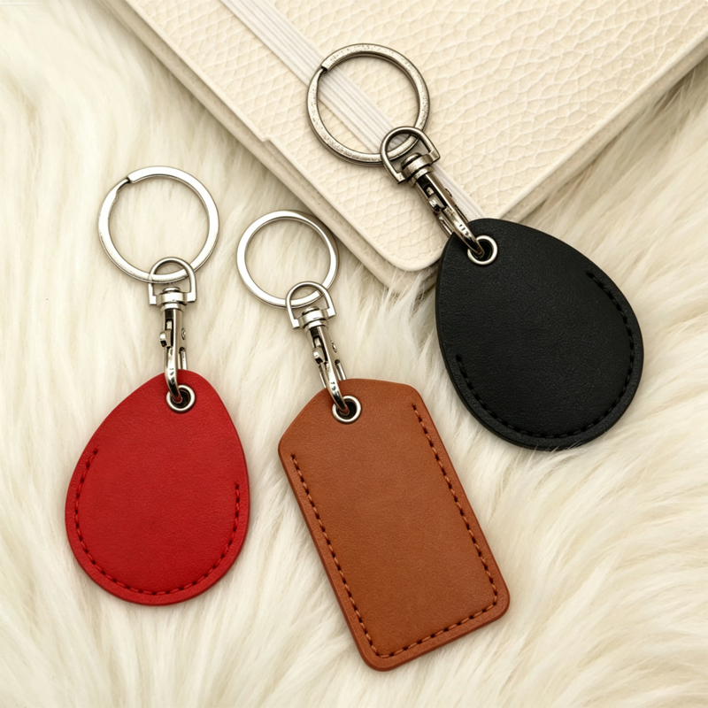 Leather Access Card Holder Key - Chain Lock Combination ulasan dan harga
