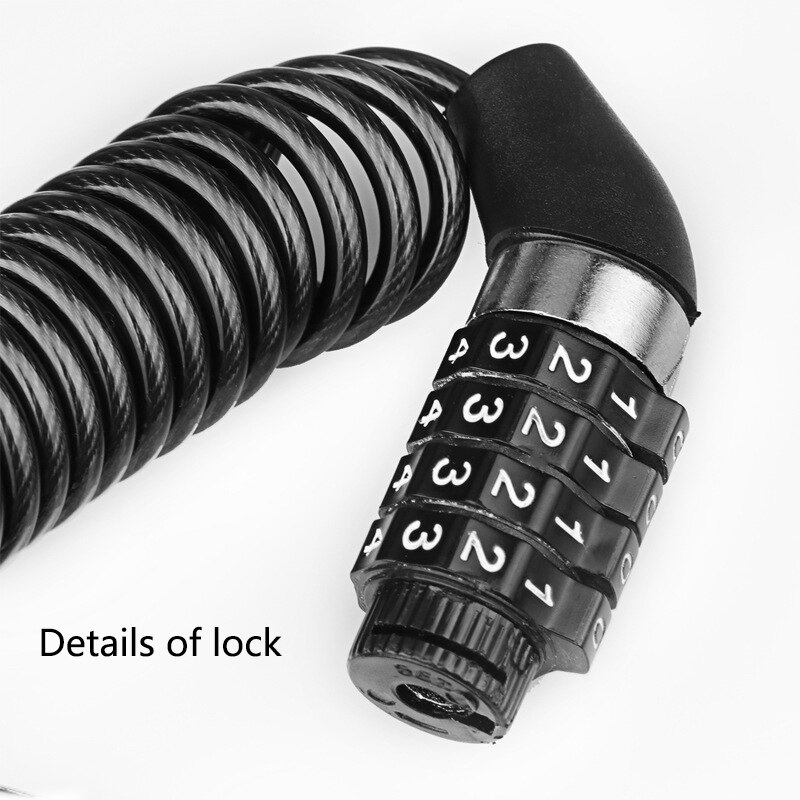 Portable 4-Digit Password Comb - Cable Lock Flexible ulasan dan harga