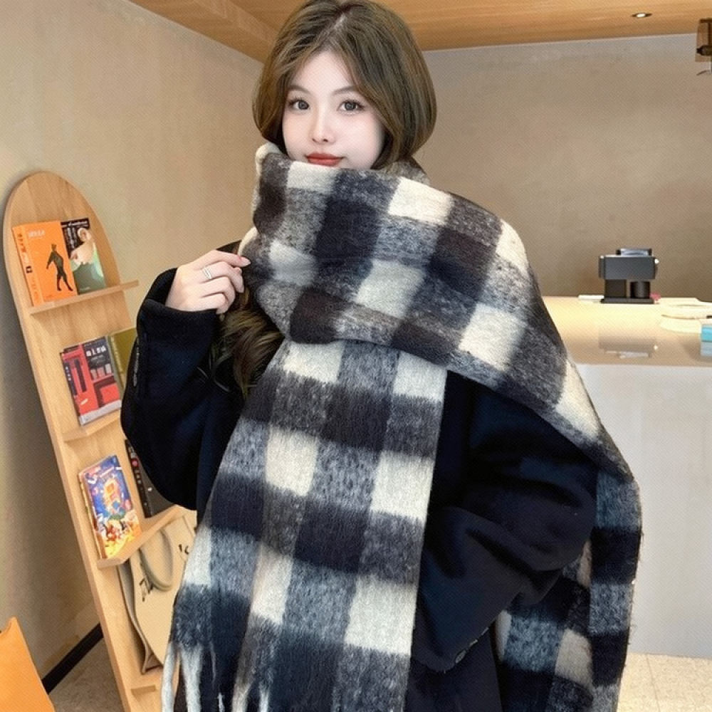 Cozy Winter Scarf Knitted Plai - Cycling Commute Essentials ulasan dan harga